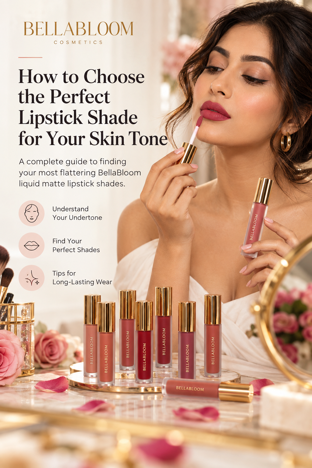 BellaBloom lipstick shade guide for choosing a lipstick shade by skin tone