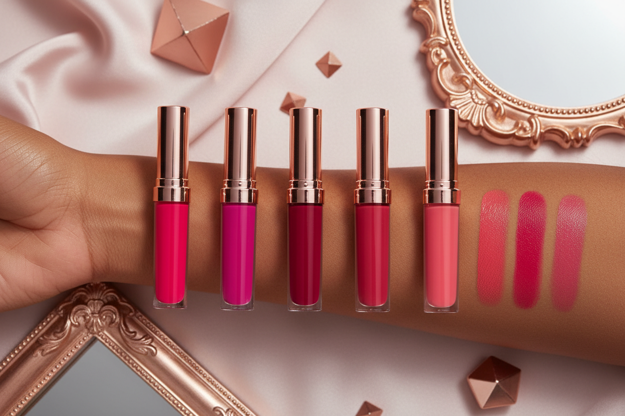 Best pink lipstick shades for brown Indian skin — hot pink, fuchsia, berry by BellaBloom