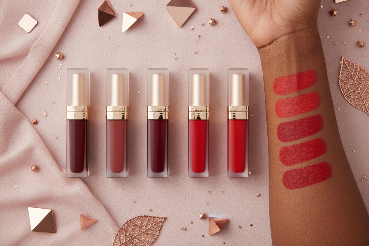 Best red lipstick shades for dusky Indian skin — oxblood, brick, wine by BellaBloom