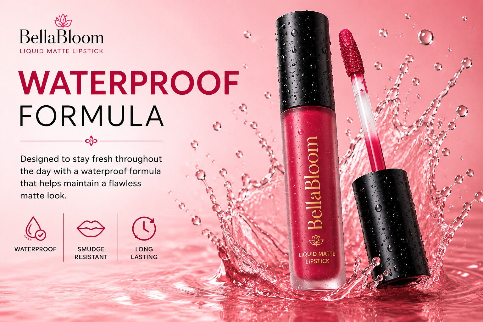 Bella Bloom Purple Liquid Matte Lipstick image 5