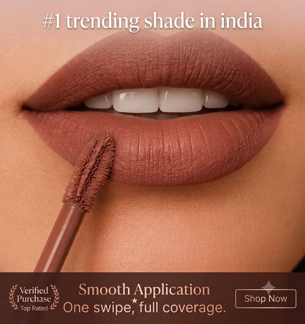 BellaBloom Nude Brown Liquid Matte Lipstick | Waterproof | Transfer Proof | Smudge Proof | Long Lasting | 5 ml