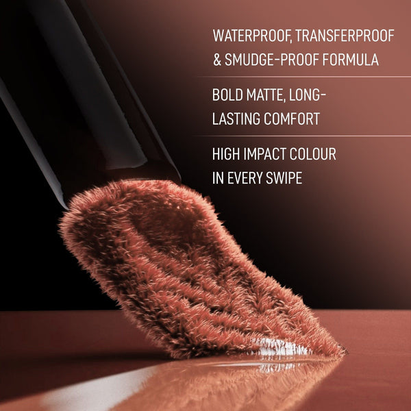 BellaBloom Warm Terracotta Nude Liquid Matte Lipstick | Waterproof | Transfer Proof | Smudge Proof | Long Lasting | 5 ml