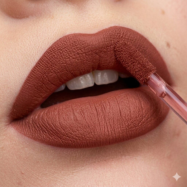BellaBloom Nude Brown Liquid Matte Lipstick | Waterproof | Transfer Proof | Smudge Proof | Long Lasting | 5 ml