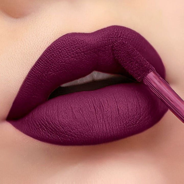 BellaBloom Deep Purple Matte Lipstick | Waterproof | Transfer Proof | Long Lasting | 5ml