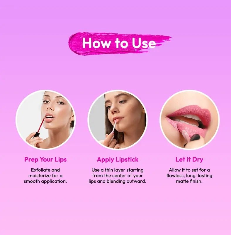 Bella Bloom Mauve Pink Liquid Matte Lipstick image 3