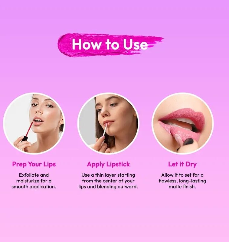 Bella Bloom Fuscia Liquid Matte Lipstick image 4