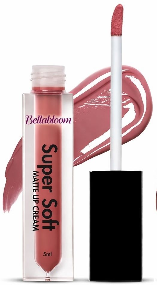 BellaBloom Nude Pink Rose Liquid Matte Lipstick | Waterproof | Transfer Proof | Smudge Proof | Long Lasting | 5 ml