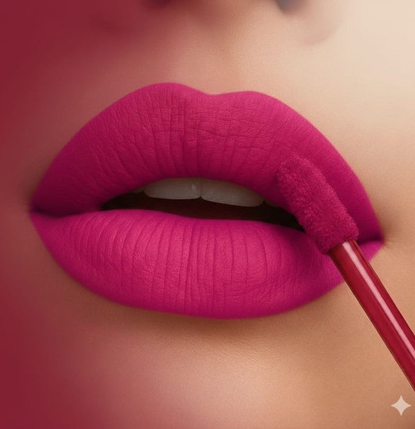 BellaBloom Dark Pink Liquid Matte Lipstick | Waterproof | Transfer Proof | Smudge Proof | Long Lasting | 5 ml