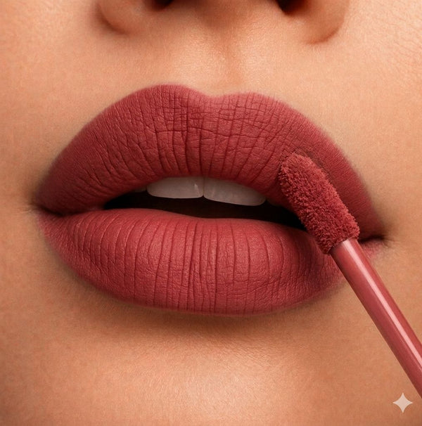 BellaBloom Mauve Nude Liquid Matte Lipstick | Waterproof | Transfer Proof | Smudge Proof | Long Lasting | 5 ml