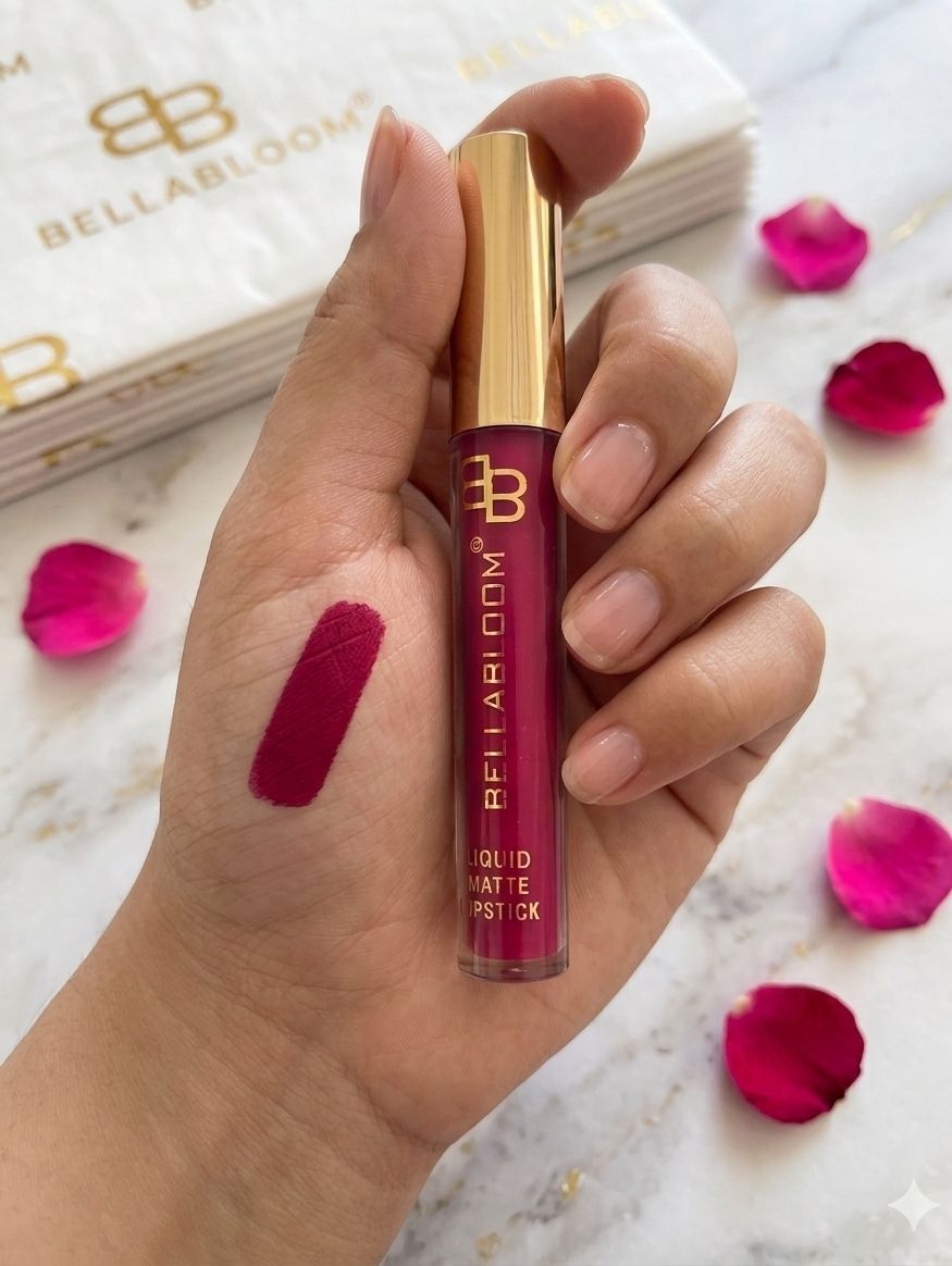 Bella Bloom Dark Pink Liquid Matte Waterproof Lipstick