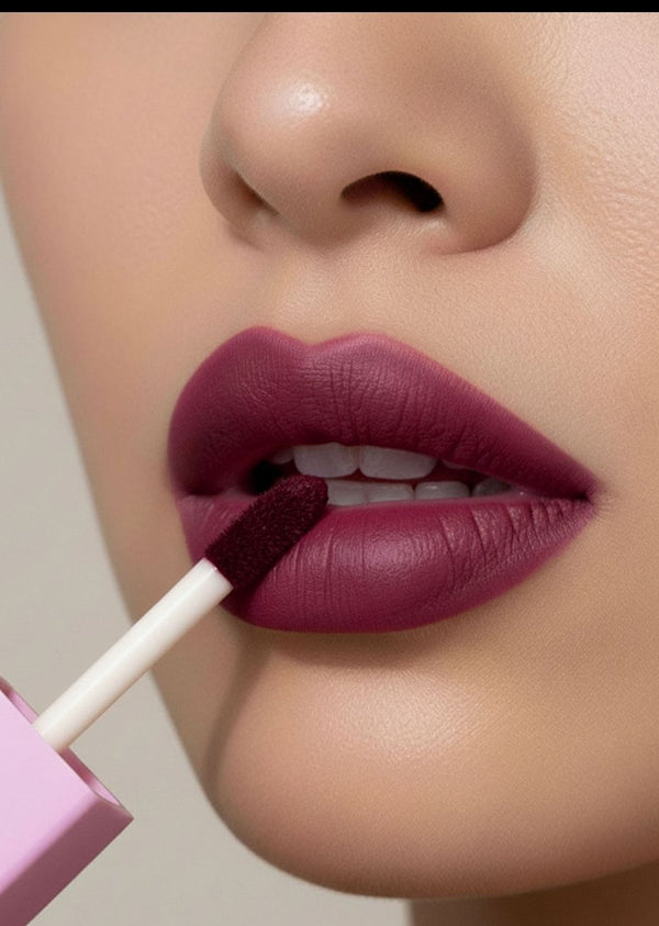 BellaBloom Plum Liquid Matte Lipstick | Waterproof | Transfer Proof | Smudge Proof | Long Lasting | 5 ml