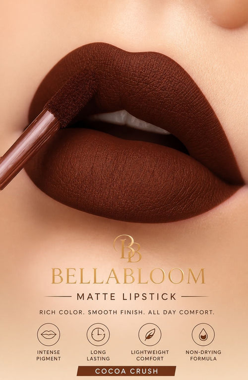 BellaBloom Dark Brown | Waterproof liquid matte lipstick 5ml