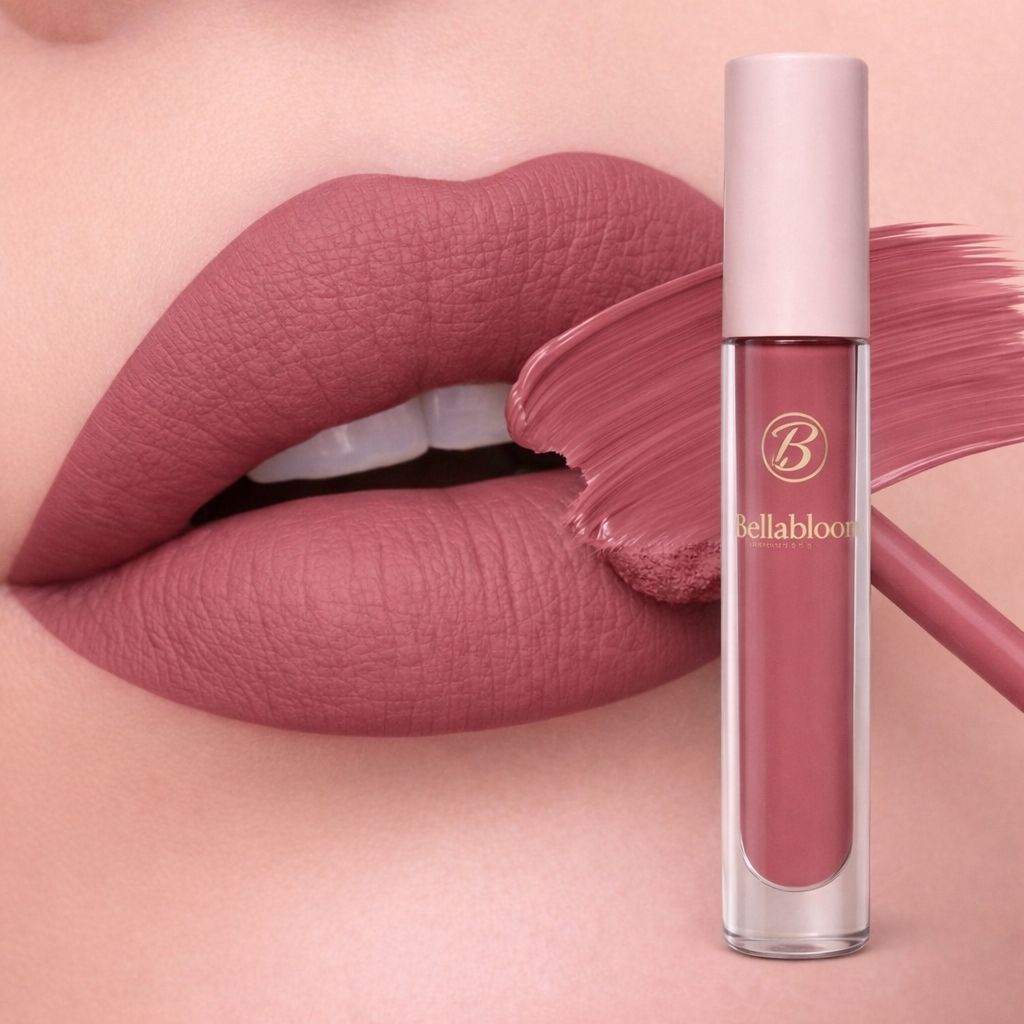 Bella Bloom Nude Pink Liquid Matte Waterproof Lipstick