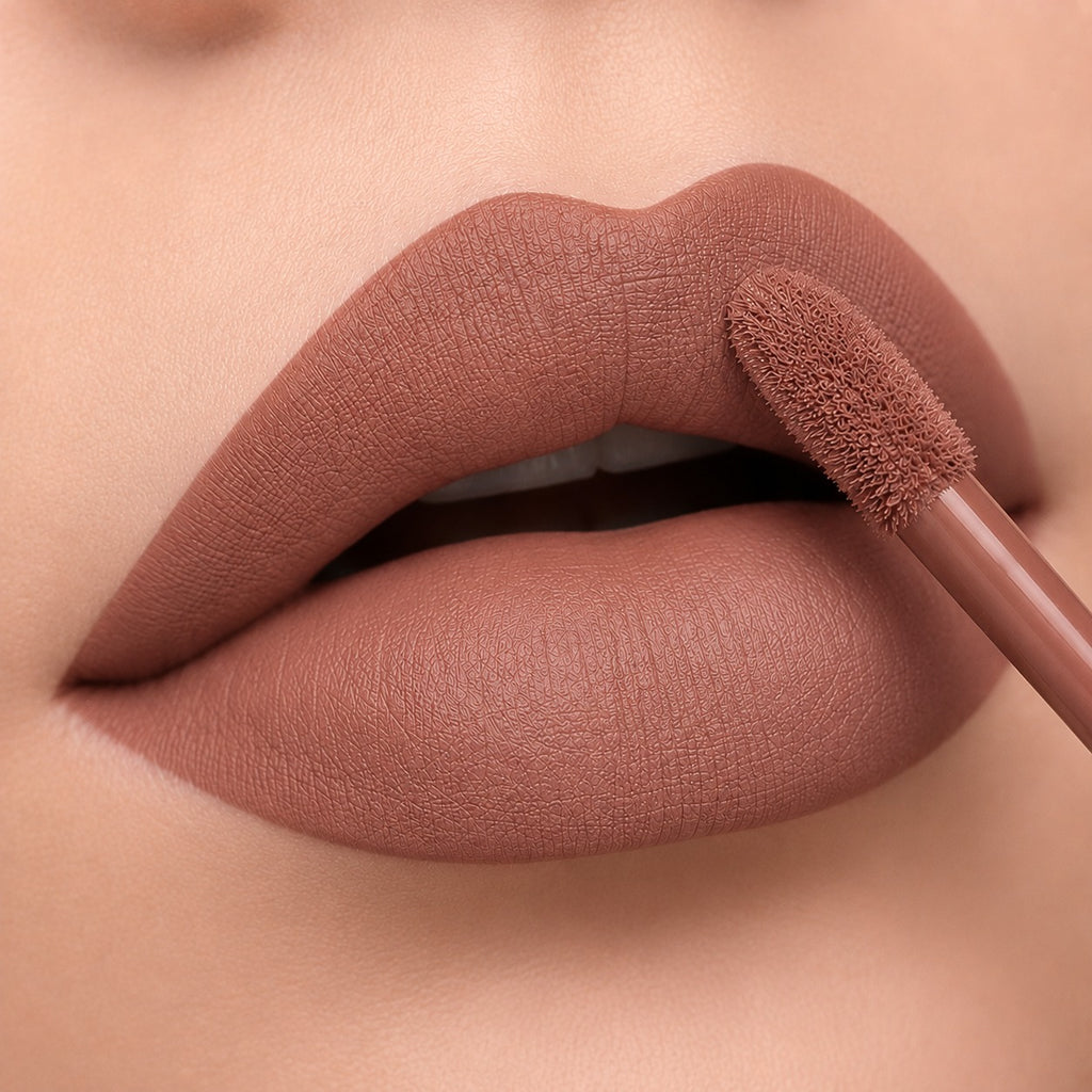 BellaBloom Nude Brown | Waterproof, Transfer Proof & Long Lasting liquid matte lipstick 5ml