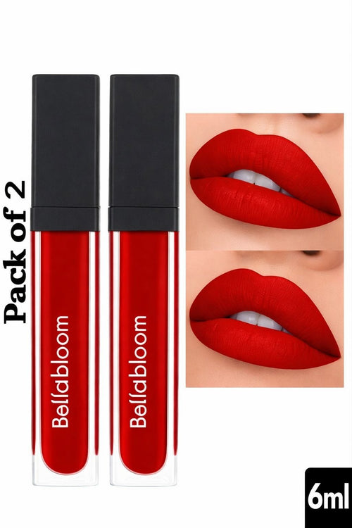 Bella Bloom Blood Red Liquid Matte Waterproof Lipstick