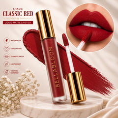 BellaBloom Classic Red Red Colour Family Liquid Matte Lipstick