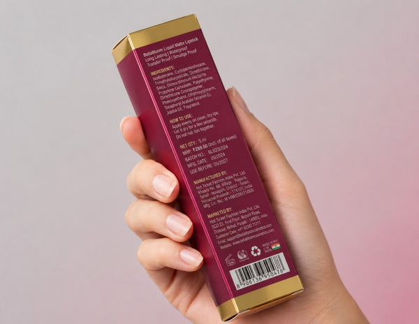 BellaBloom Deep Plum Liquid Matte Lipstick | Waterproof, Transfer Proof & Long Lasting | 5ml
