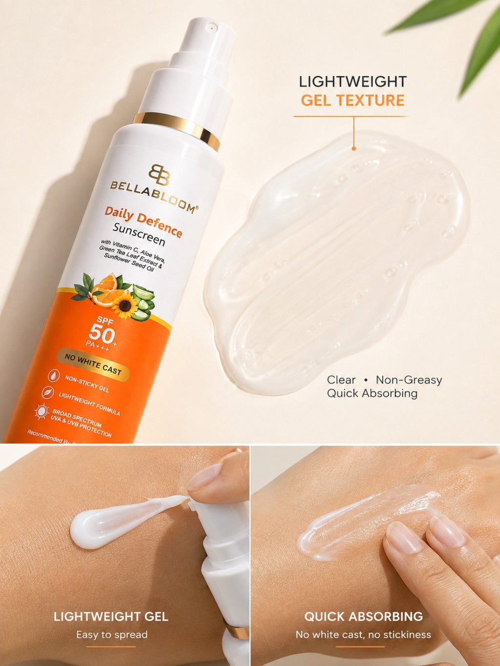 BellaBloom SPF 50+ PA+++ Sunscreen for Oily Skin – 100ml — product image 4