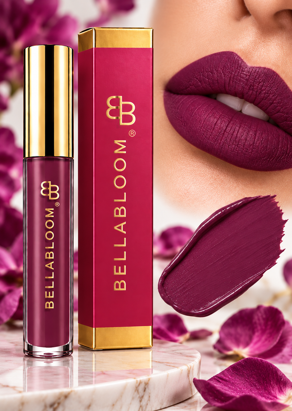 BellaBloom Plum Liquid Matte Lipstick – 5ml