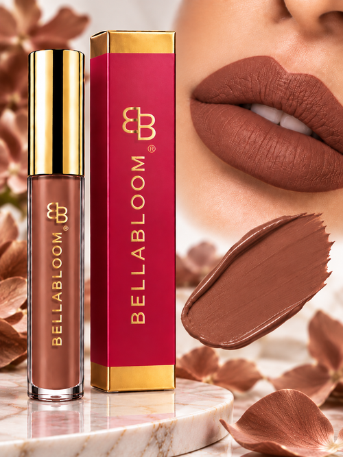 BellaBloom Brownish Nude Liquid Matte Lipstick – 5ml