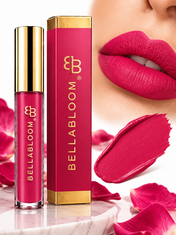 BellaBloom Dark Pink | Waterproof Liquid Matte Lipstick | Waterproof & Transfer Proof | 5ml