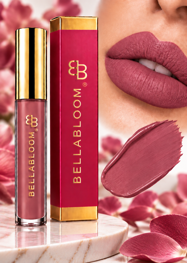 BellaBloom Rosewood Red Liquid Matte Lipstick – 5ml