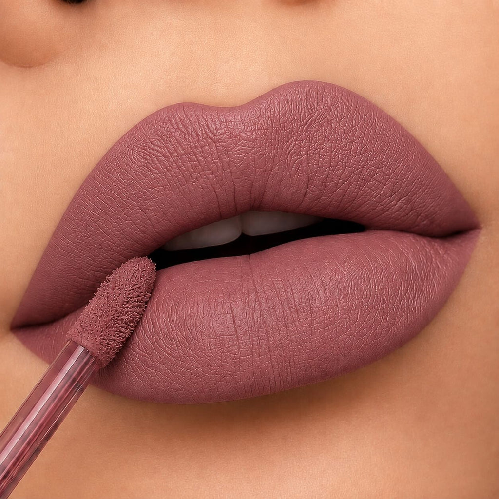 BellaBloom Dusky Rose, Nude Brown & Dark Brown liquid matte lipstick 5ml Rose Mocha Trio family - image 4
