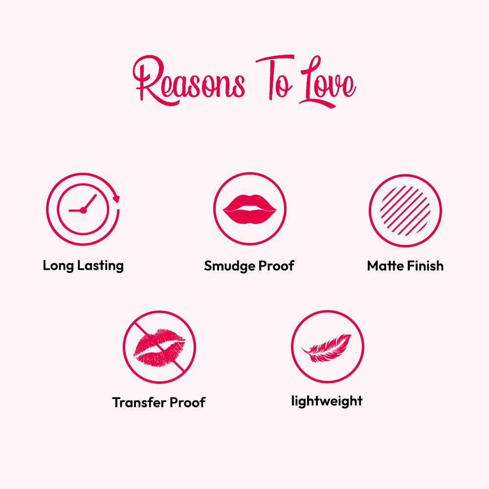 BellaBloom Red, Pink & Nude liquid matte lipstick 5ml Ruby Nude Trio family - image 3