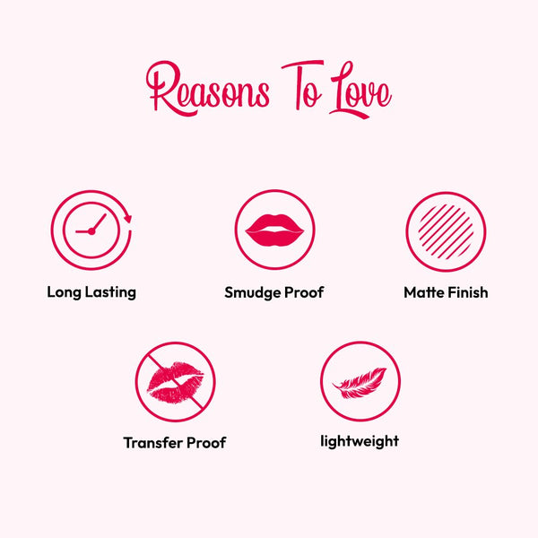 BellaBloom Mauve Pink Lipstick Mauve Romance Duo | Liquid Matte, Waterproof & Transfer Proof | 5ml