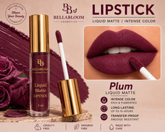 BellaBloom Deep Maroon Maroon Colour Family Liquid Matte Lipstick