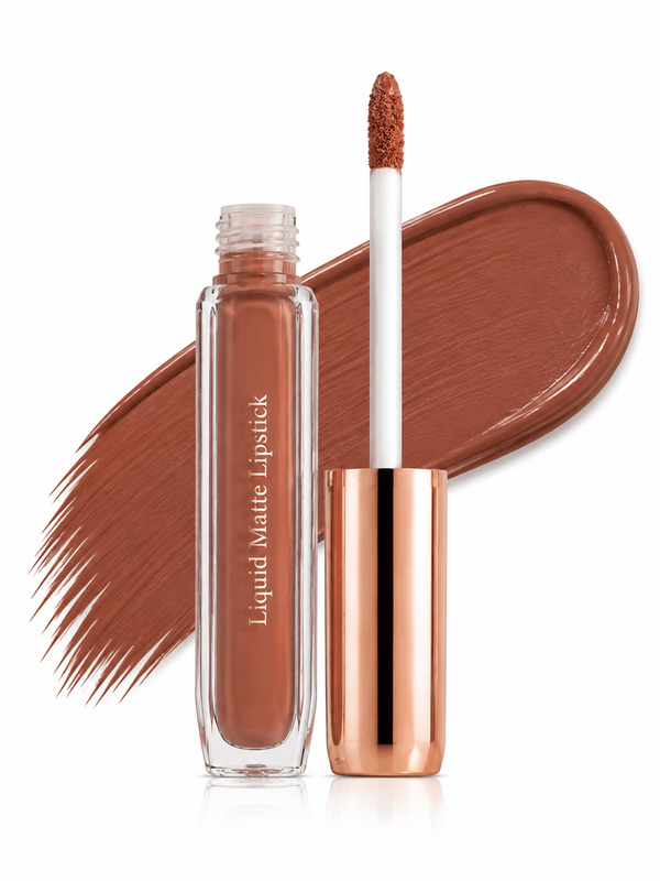 BellaBloom Nude Pink::Shade-12 Liquid Matte Lipstick | Waterproof | Transfer Proof | Smudge Proof | Long Lasting | 5 ml