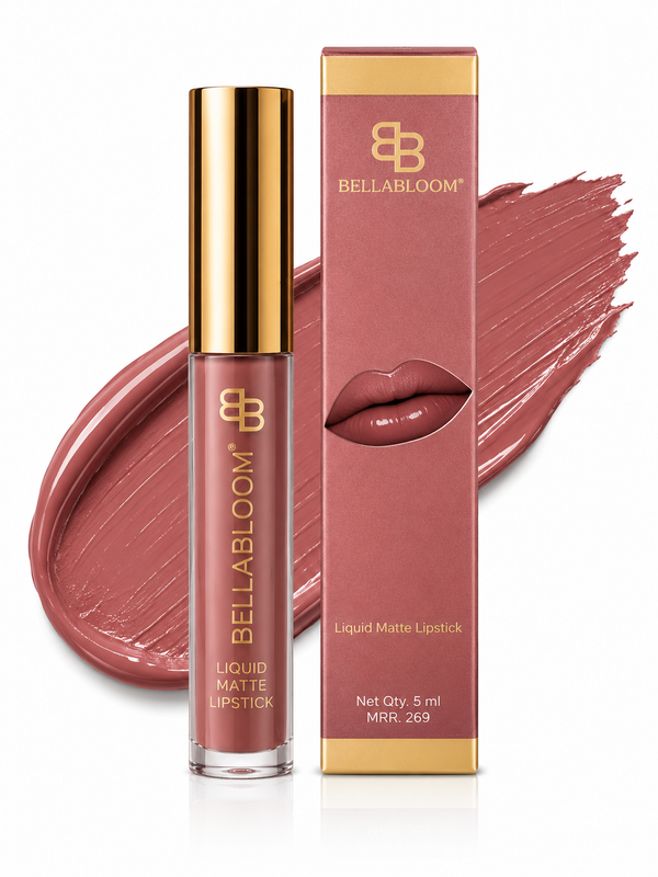 BellaBloom Nude Beige Nude Colour Family Liquid Matte Lipstick